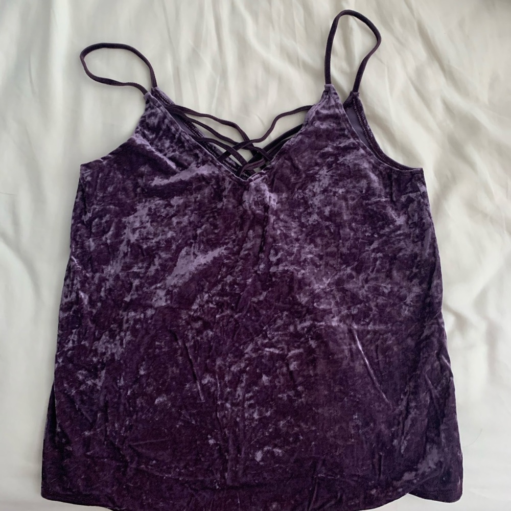 AE purple velvet tank